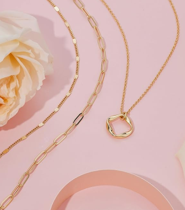 LUXIIVA®  LUXE 3-PIECE LAYERED NECKLACE SET (Ready to Ship)