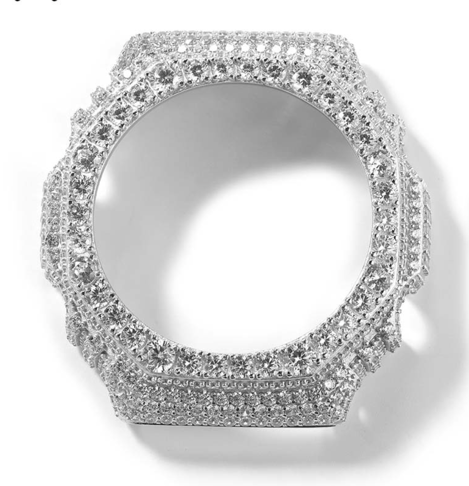 LUXIIVA® VVS MOISSANITE ICED OUT WATCH BEZEL – GA-2100 "CASIOAK"