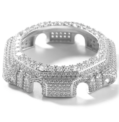LUXIIVA® VVS MOISSANITE ICED OUT WATCH BEZEL – GA-2100 "CASIOAK"