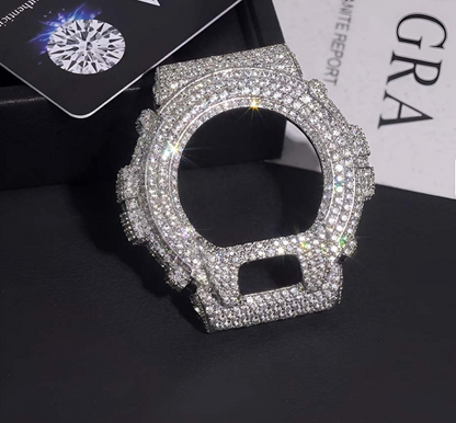 LUXIIVA® Moissanite Iced-Out Bezel — fits Casio DW-6900