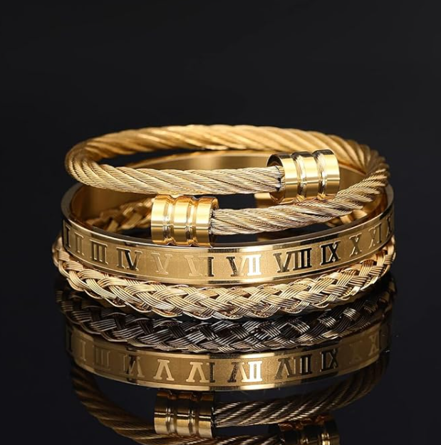 LUXIIVA® MULTI-STACK STAINLESS STEEL BANGLES(Ready to Ship)