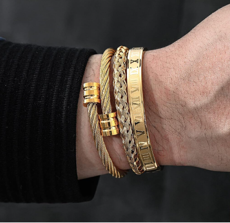 LUXIIVA® MULTI-STACK STAINLESS STEEL BANGLES(Ready to Ship)