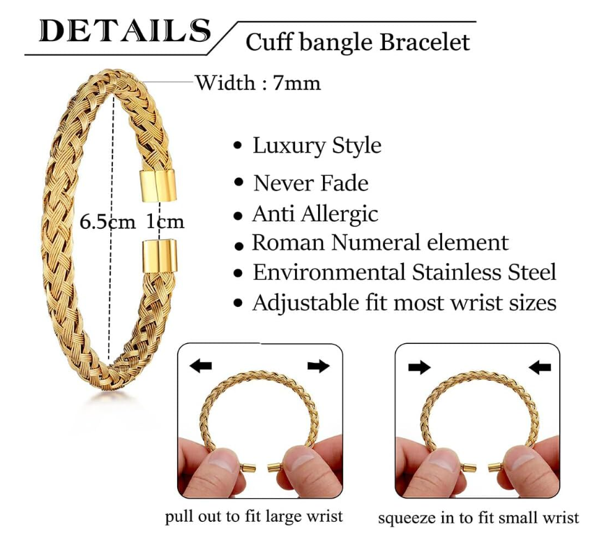 LUXIIVA® MULTI-STACK STAINLESS STEEL BANGLES(Ready to Ship)