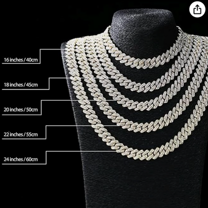 LUXIIVA® ICED OUT CUBAN NECKLACE- UNISEX