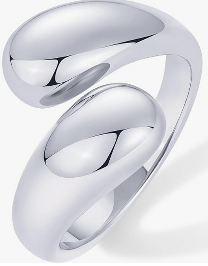 LUXIIVA® CHUNKY OPEN CROSS OVER RING
