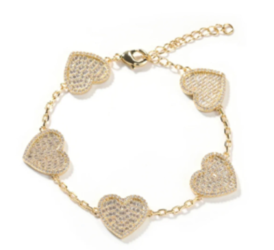 LUXIIVA® HEARTS  LINK BRACELETS(Ready to Ship)