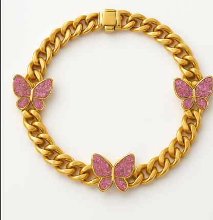 LUXIIVA® CUBAN BUTTERFLY ANKLET (Ready to Ship)