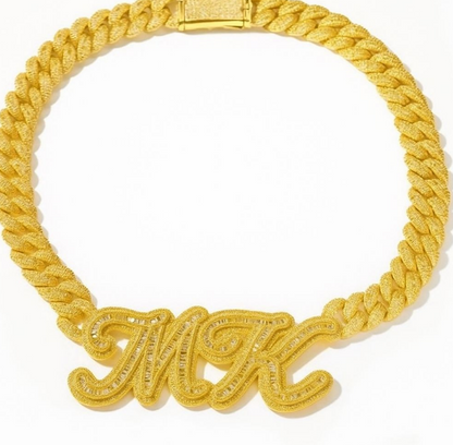LUXIIVA® TESSY DOUBLE BLOCK LETTERS NECKLACE