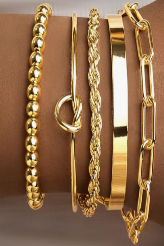 LUXIIVA® GOLD BRACELET STACK (Ready to Ship)-$5/Count