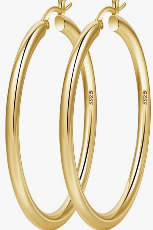 LUXIIVA® CHUNKY GOLD HOOPS (Ready to Ship)