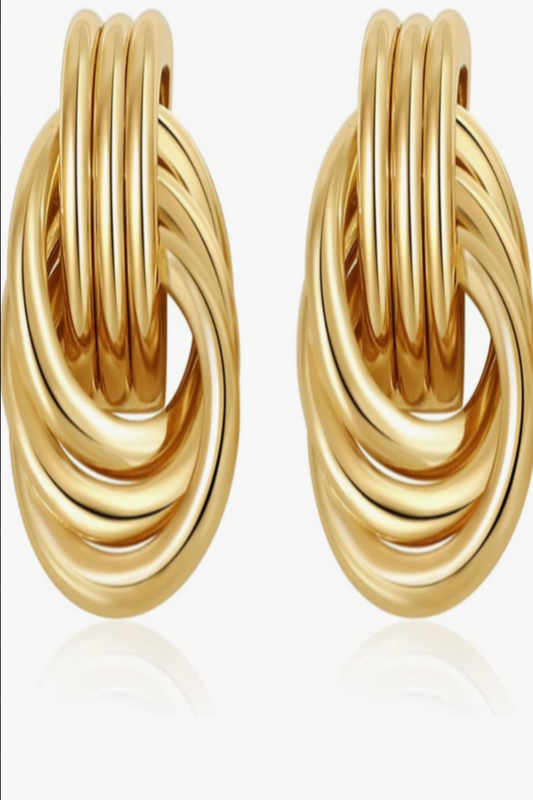 LUXIIVA® CHIC KNOT STATEMENT EARRING (Ready to Ship)