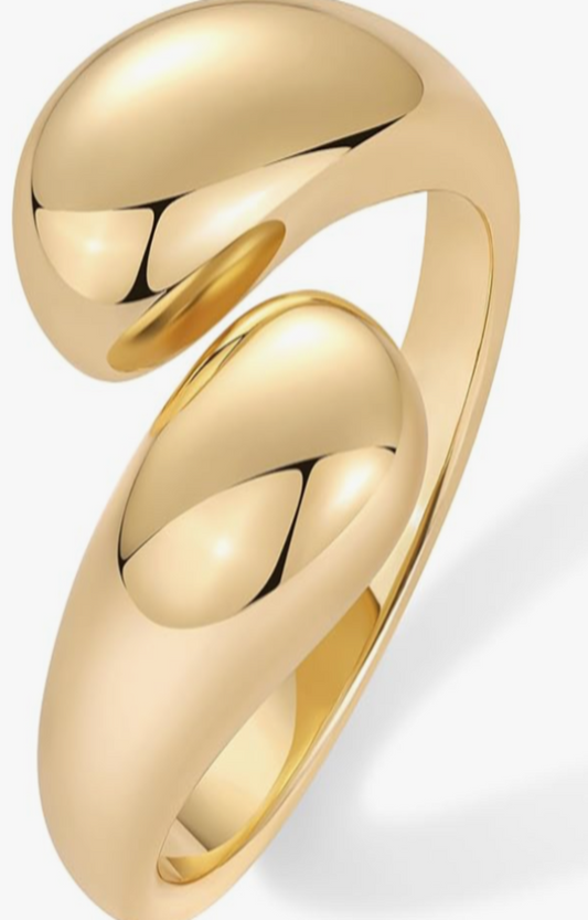 LUXIIVA® CHUNKY OPEN CROSS OVER RING