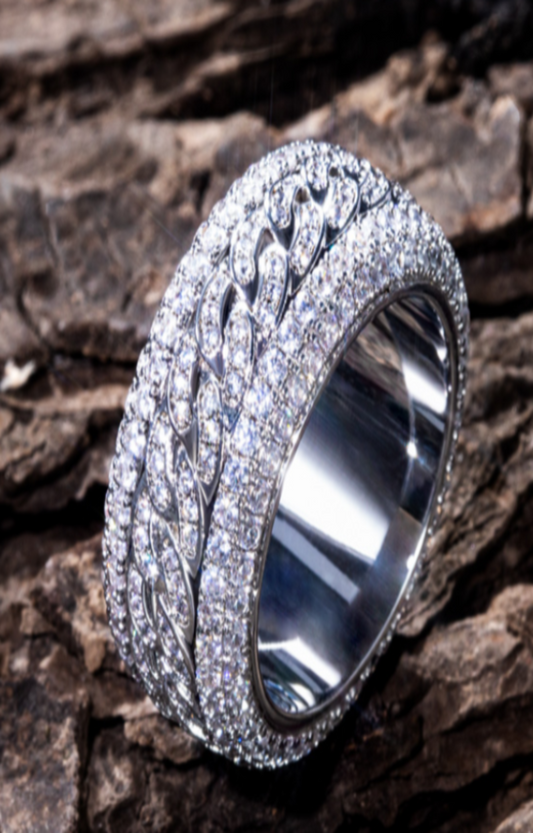 LUXIIVA® ICED ROTATABLE CUBAN RING(Ready to Ship)
