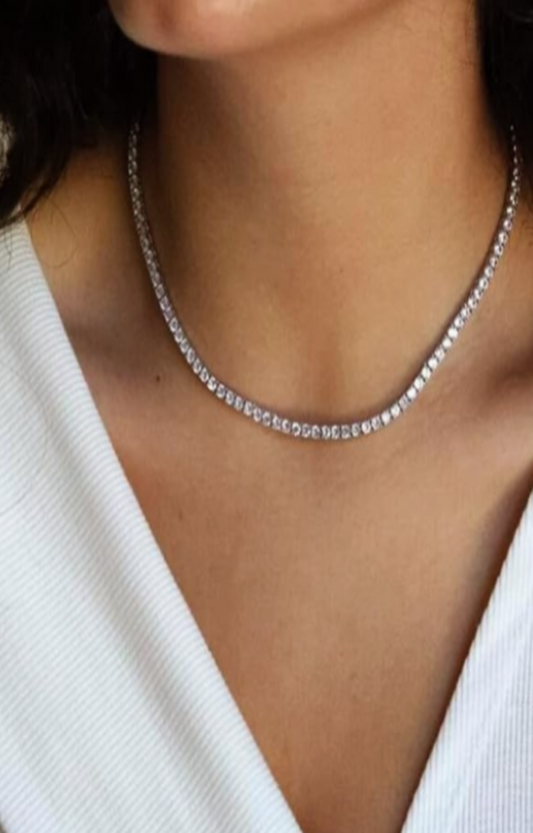 LUXIIVA® 3MM TENNIS NECKLACE