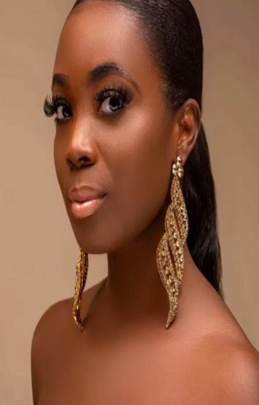LUXIIVA® ELEGANCE LEAF DROP EARRINGS(Ready to Ship)
