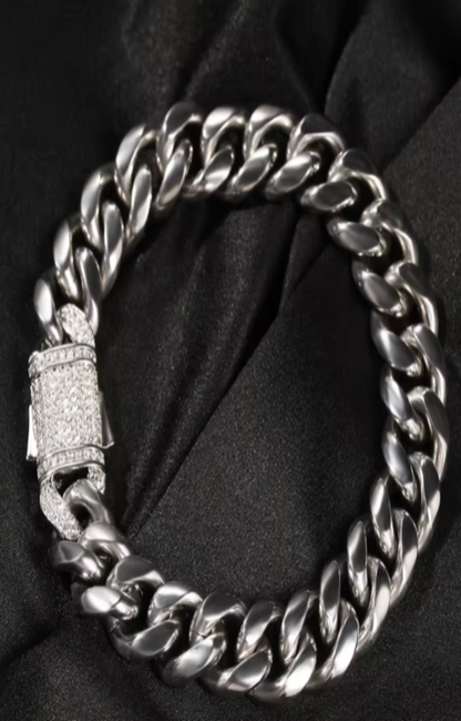 LUXIIVA® ANITA 12MM CUBAN BRACELET(Ready to Ship)
