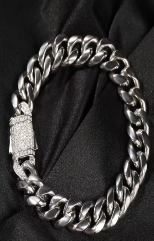 LUXIIVA® ANITA 12MM CUBAN BRACELET(Ready to Ship)