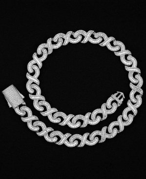 LUXIIVA Infinity Link Necklace - back view showing clasp and finish