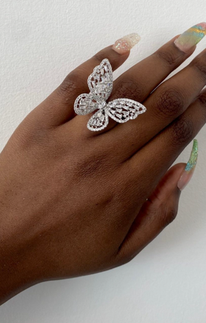 SASHA BUTTERFLY BAGUETTE RING(Ready to Ship)