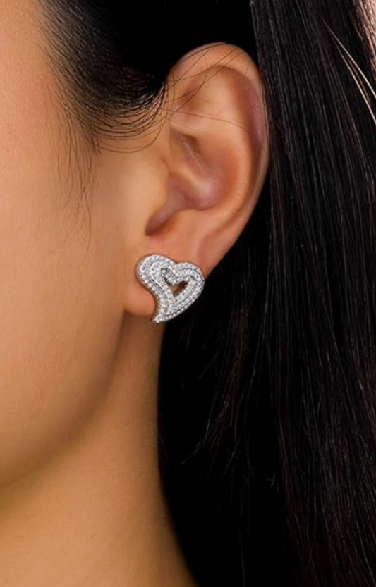 OPEN HOLLOW HEART EARRINGS(Ready to Ship)