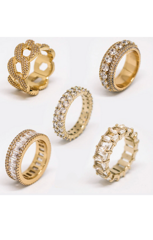 5 PCS Baddie Ring Set (Ships the Same Day)