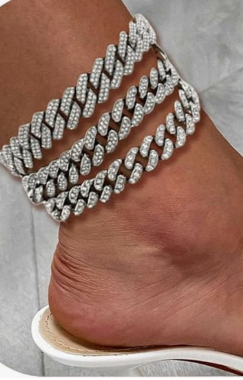 3 PCS ICY ANKLETS(Ready to Ship)