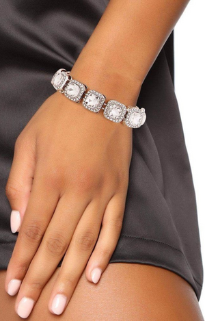 ELLA 10MM CLUSTERED TENNIS BRACELET(Ready to Ship)