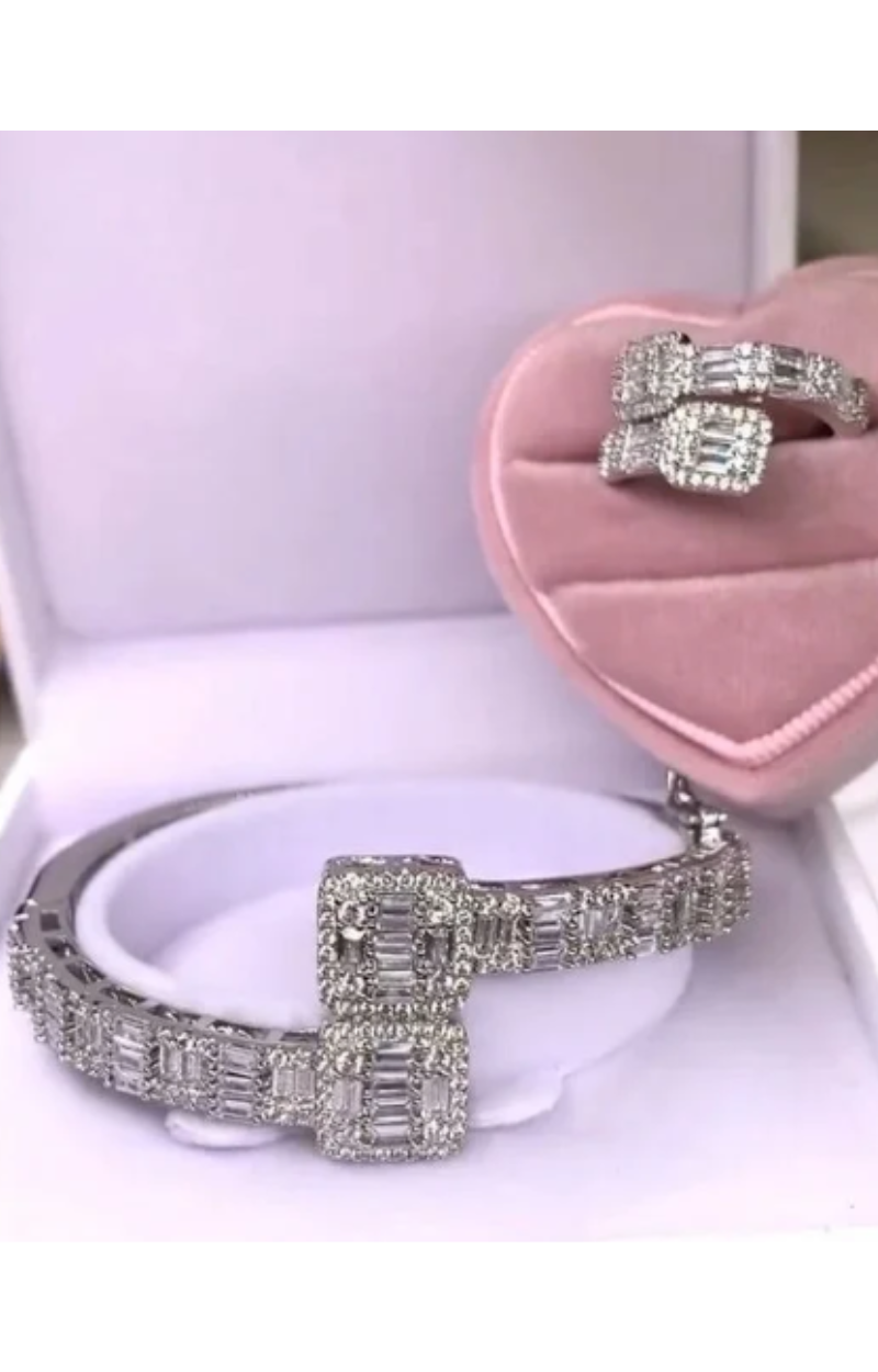 SHARON CZ BRACELET & RING SET(Ready to Ship)