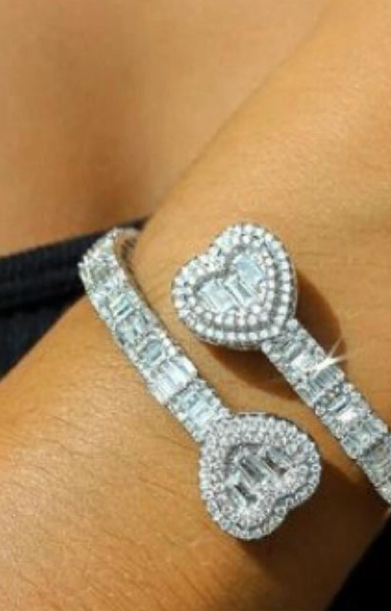 OPEN HEART CZ BRACELET (Ready to Ship)