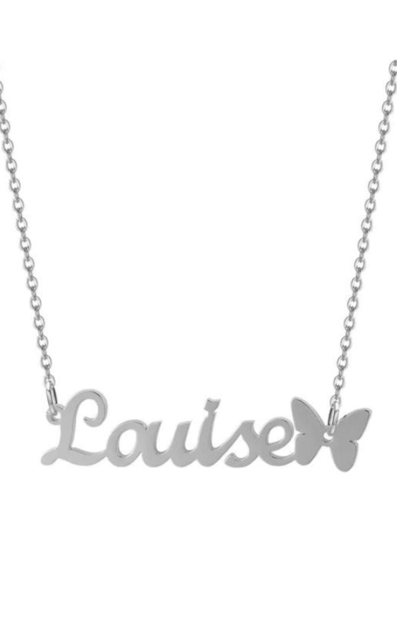 LOUISE BUTTERFLY  NAME NECKLACE