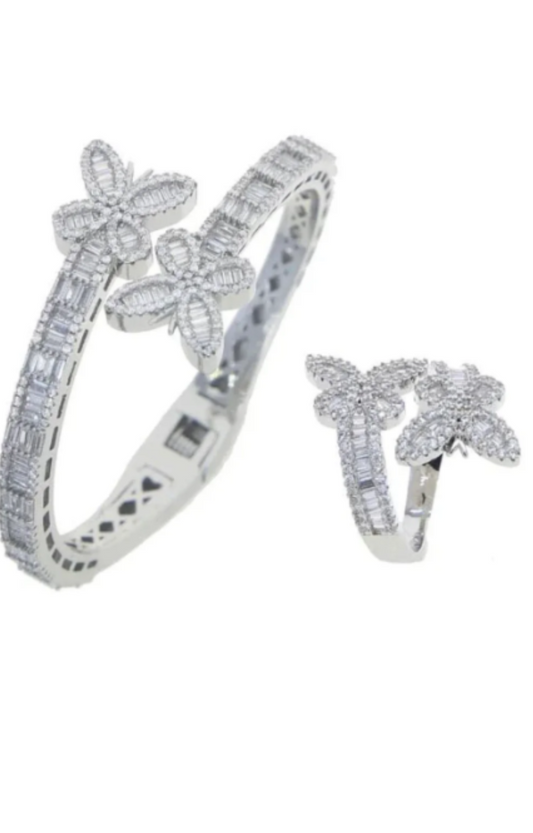 BUTTERFLY  BRACELET & RING SET(Ready to Ship)