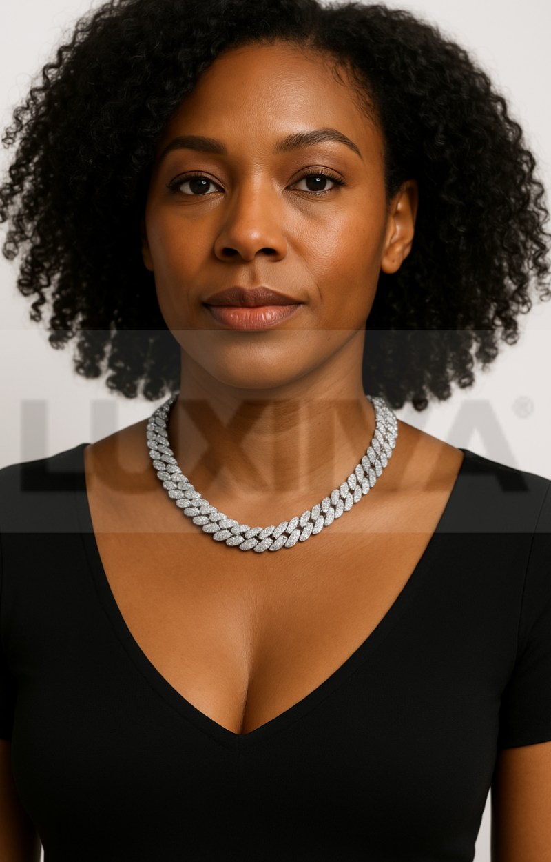 LUXIIVA® ICED OUT CUBAN NECKLACE- UNISEX