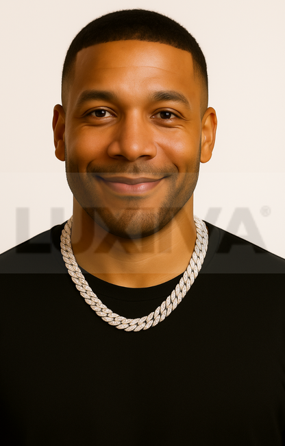 LUXIIVA® ICED OUT CUBAN NECKLACE- UNISEX