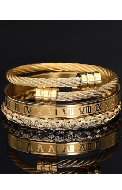 LUXIIVA® MULTI-STACK STAINLESS STEEL BANGLES(Ready to Ship)