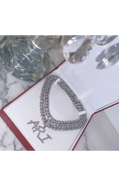 LUXIIVA® GLACIER FONT ICED OUT CUSTOM NAME PENDANT
