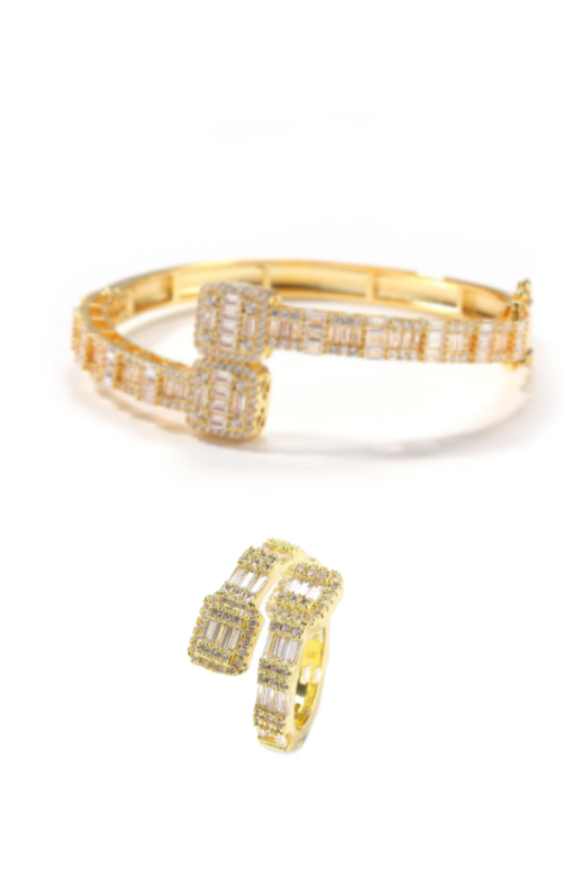 LUXIIVA® SHARON CZ BRACELET & RING SET(Ready to Ship)