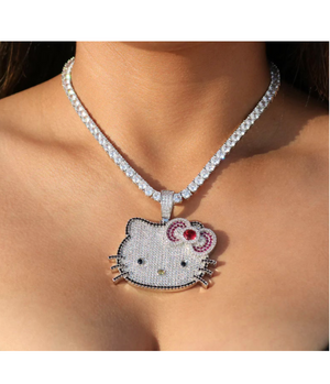 ICY KITTY NECKLACE(Ships Same Day)