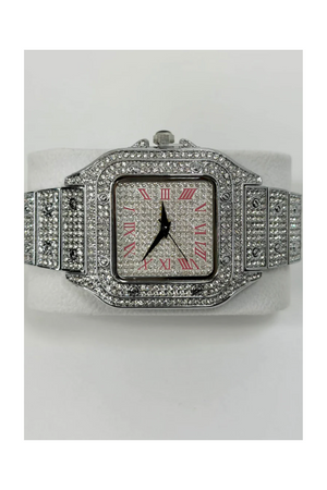 NICKY BLING WATCH-PINK DIAL(Ships Same Day)