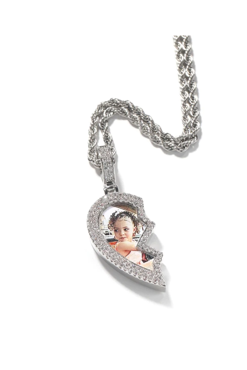 BROKEN HEART PHOTO PENDANT