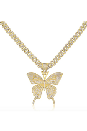 BUTTERFLY NECKLACE- ANTENNA(Ships Same Day)