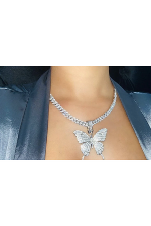 BUTTERFLY NECKLACE- ANTENNA(Ships Same Day)