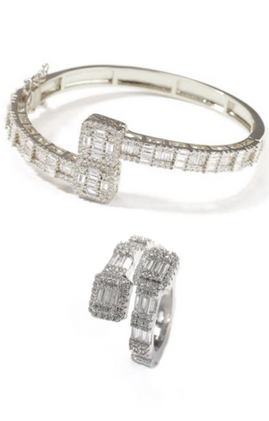 SHARON CZ BRACELET & RING SET(Ships Same Day)