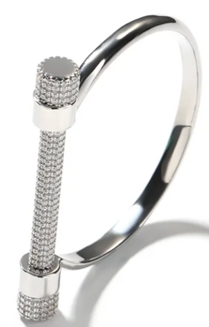 NELLY SCREW DIAMOND BRACELET(Ships Same Day)