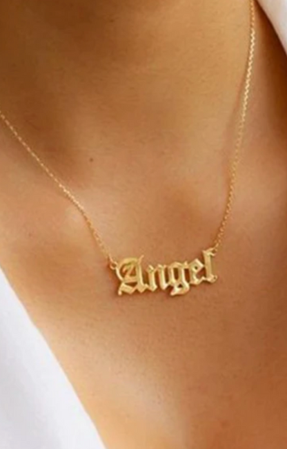 CUSTOM OLD ENGLISH NAME NECKLACE