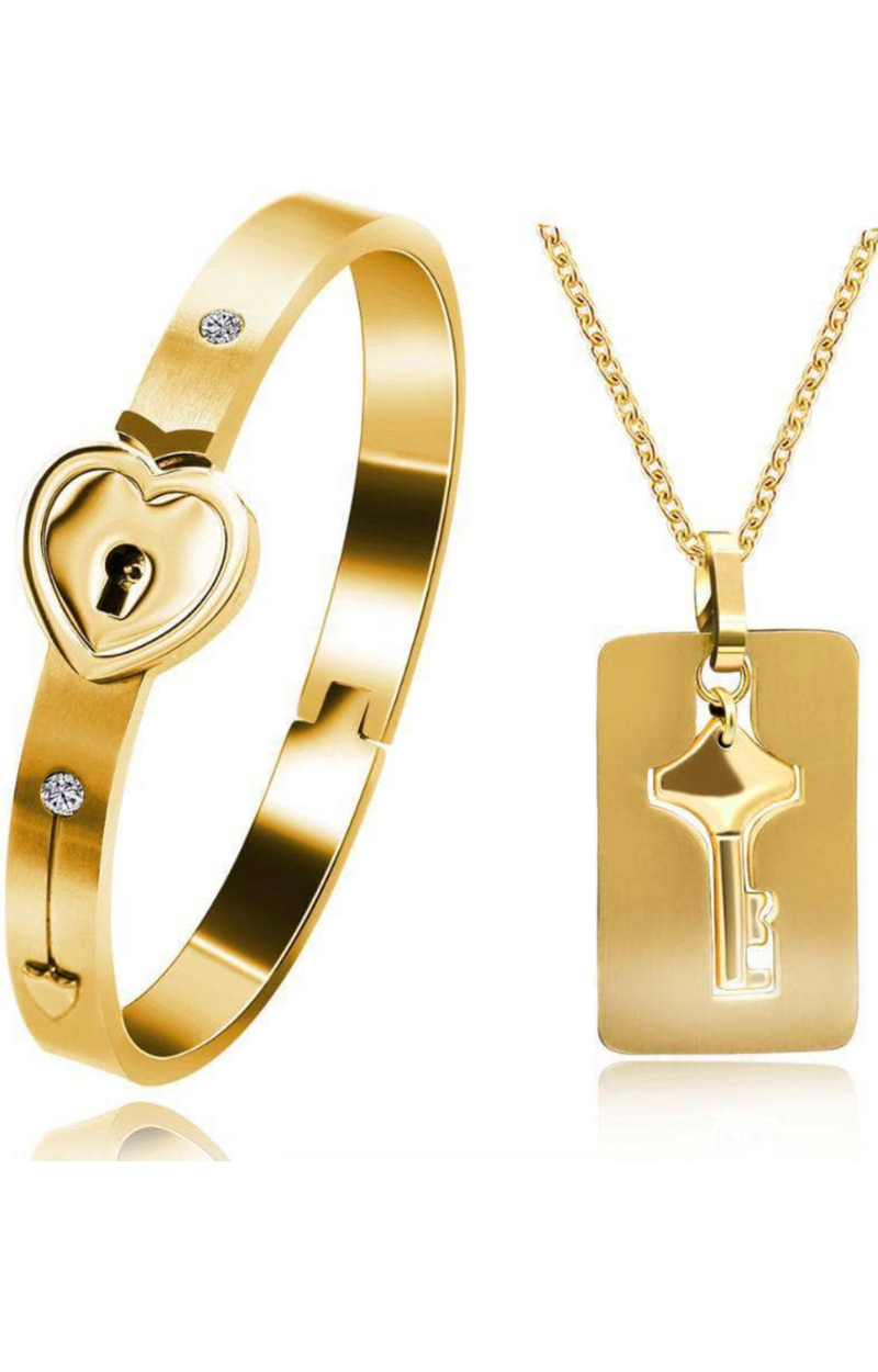 LUXIIVA® LOCK AND KEY BRACELET FOR COUPLES