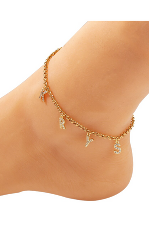 CUSTOMIZED ANKLETS WITH DIY LETTERS