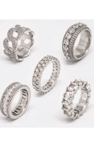 5 PCS Baddie Ring Set (Ships the Same Day)