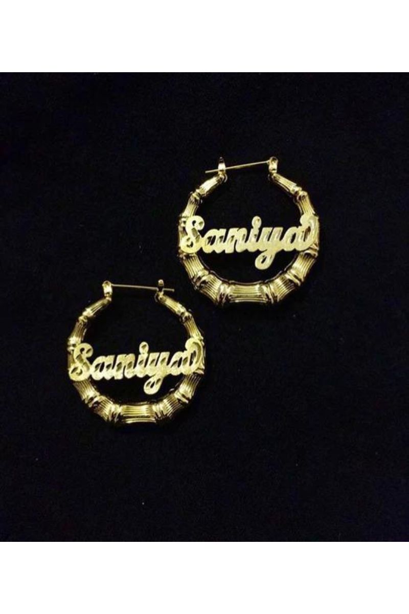 BAMBOO HOOPS EARRINGS