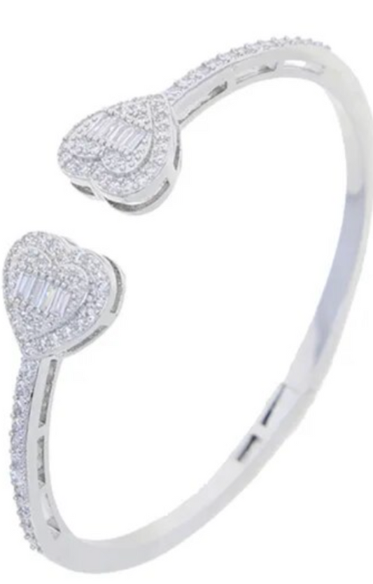 LUXIIVA® OPEN HEART BANGLE (Ready to Ship)