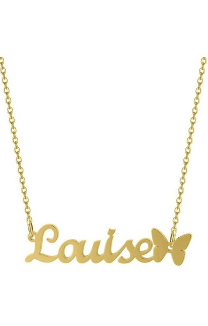 LOUISE BUTTERFLY  NAME NECKLACE